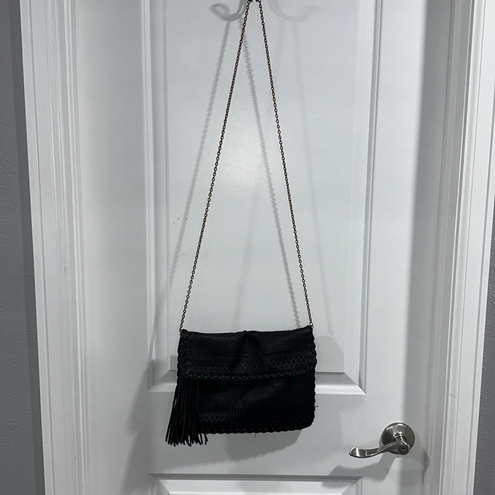 Bam Forever Black Purse With Good Chain and Black Tassel - Picture 2 of 10